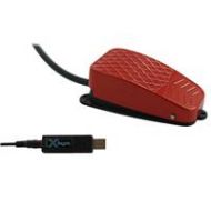 Adorama X-Keys USB Three-Switch Interface with Red Commercial Foot Switch XK-1307-CFRD-BU