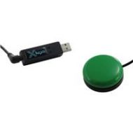 Adorama X-Keys USB Three-Switch Interface with Green Orby Switch XK-1312-ORGN-BU
