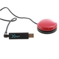 Adorama X-Keys USB Three-Switch Interface with Red Orby Switch XK-1311-ORBR-BU