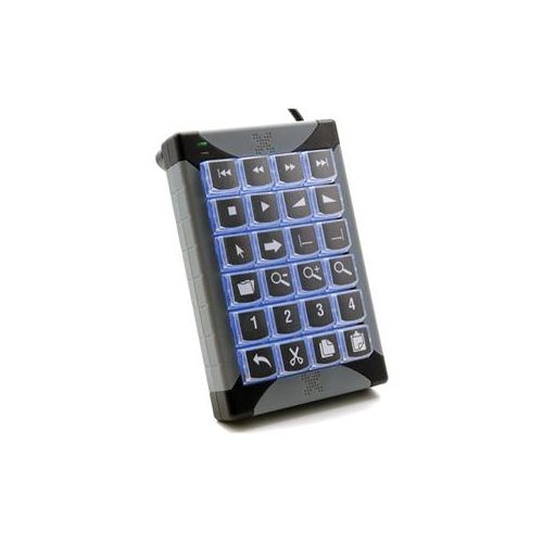  Adorama X-Keys XK-24 24-Keys USB Keypad, Red and Blue Backlighting XK-24-USB-R