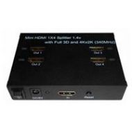 Adorama SecuritytronixCT-HDVD-MINI1X4SPL Miniature 1x4 HD Splitter/Amplifier CT-HDVD-MINI1X4SPL