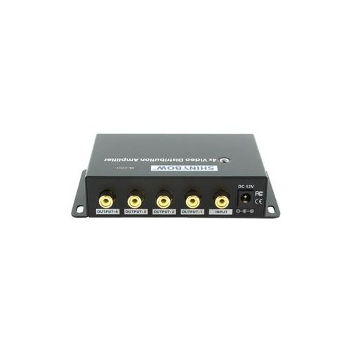  Adorama Shinybow 1x4 Composite Video Digital Distribution Amplifier, RCA Connector SB-3701RCA