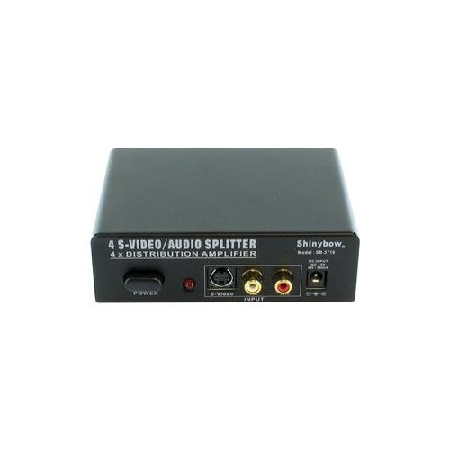  Adorama Shinybow 1x4 S-Video & Stereo Audio Distribution Amplifier SB-3716