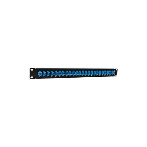  Adorama Camplex 24-Port Patch Panel 1RU with SC Simplex Singlemode Adapters, Blue HF-OPRP-10