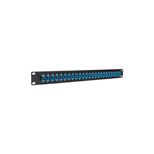  Adorama Camplex 24-Port Patch Panel 1RU Preloaded w/ LC Duplex Singlemode Adapters, Blue HF-OPRP-9