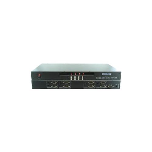  Adorama Shinybow 4x4 VGA and Stereo Audio Matrix Routing Switcher SB-4144