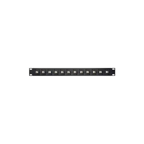  Adorama Camplex 1RU 12-Port LC Duplex Singlemode Feed-Thru Panel HF-LC12-DXSM