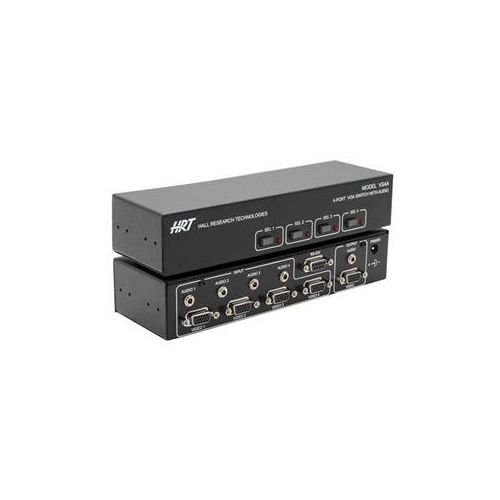  Adorama Hall Research 4-Port VGA Switch with Audio & Serial Control VS-4A