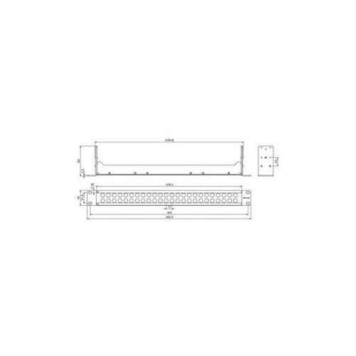  Adorama Canare 24 Channel Unloaded Video Jack Panel, 1RU for DVJB Dual Video Jacks VJ2-V24-1U-BLK