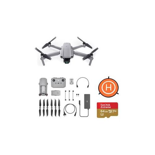  Adorama DJI Mavic Air 2 4K Drone With Free Accessorie 64GB microSDXC Card/FS Landing Pad CP.MA.00000176.03 A