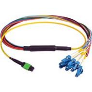 Adorama Camplex 3 MTP Elite APC Male to 12 LC UPC Duplex Singlemode Cable, Yellow CMX-MTPSMLC-003