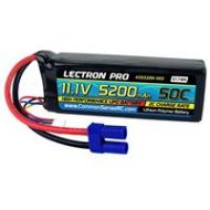 Adorama COMMON SENSE RC Lectron Pro 11.1V 5200mAh 50C Lipo Battery, Deans-Type Connector 3S5200-50D