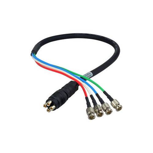  Adorama Laird 100 4K UHD 3G HD-SDI 4-Channel DIN Male to BNC Camera Breakout Cable 4KMDM-4BNC-100