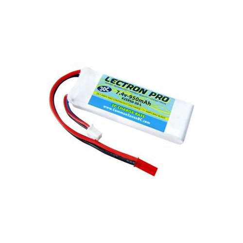  Adorama COMMON SENSE RC Lectron Pro 7.4V 950mAh 30C LiPo Battery with JST Connector 2S950-30-L