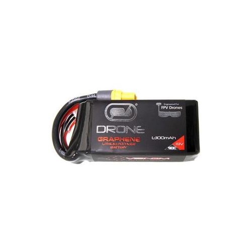  Adorama Venom Graphene 90C 3S 1300mAh 11.1V Drone Racing LiPo Battery with UNI 2.0 Plug 35068