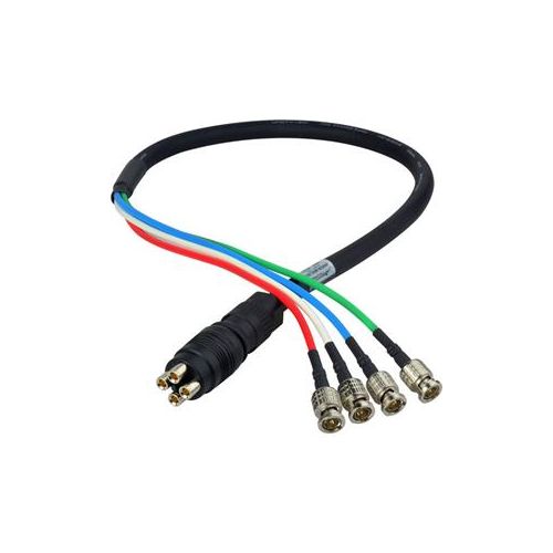  Adorama Laird 15 4K UHD 3G HD-SDI 4-Channel DIN Male to BNC Camera Breakout Cable 4KMDM-4BNC-015