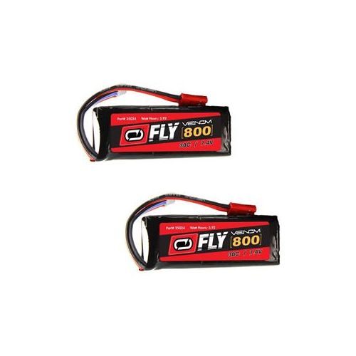  Adorama Venom Fly 30C 2S 800mAh 7.4V LiPo Battery with JST Plug, 2 Pack 25024X2