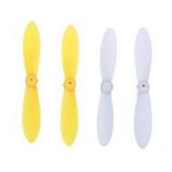 Adorama Hubsan Rotor Blades for H108 Quadcopter, White/Yellow H108-Y02