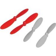 Adorama Hubsan Rotor Blades for X4 H107 Quadcopter, 4 Pack, Black/White H107-A02