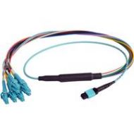 Adorama Camplex 10 MTP Elite PC Male-12 LC PC Duplex External OM3 Multimode Cable, Aqua CMX-MTPMMLC-010