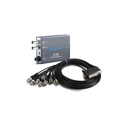  Adorama AJA 3G-AM-BNC 3G-SDI 8-Channel AES Embedder/Disembedder with BNC Breakout Cable 3G-AM-BNC