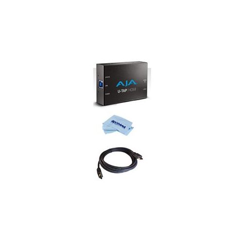  Adorama AJA U-TAP HDMI Simple USB 3.0 Powered HDMI Capture W/DMI(M)to HDMI(M) Cable,6 U-TAP-HDMI A