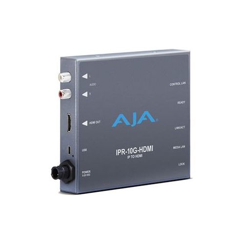  Adorama AJA IPR-10G-HDMI HD SMPTE ST 2110 IP Video/Audio to HDMI 1.4b Converter IPR-10G-HDMI