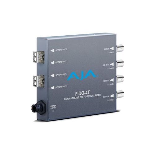  Adorama AJA FiDO-4T-MM 4-Channel 3G-SDI to Multi-Mode LC Fiber Transmitter FIDO-4T-MM