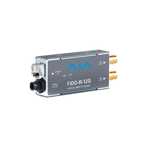  Adorama AJA FiDO-R-12G 1-Channel Single-Mode LC Fiber to 12G-SDI Receiver Mini Converter FIDO-R-12G