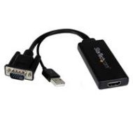Adorama StarTech 10.2 VGA to 1080p HDMI Adapter with USB Audio and Power VGA2HDU