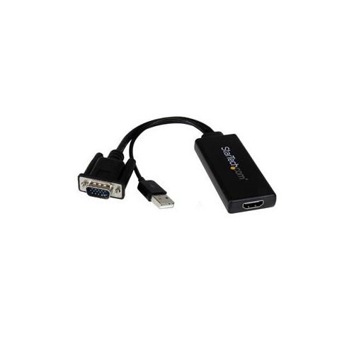 Adorama StarTech 10.2 VGA to 1080p HDMI Adapter with USB Audio and Power VGA2HDU