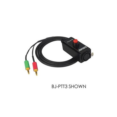  Adorama Hybrid Fiber Systems ATEM Headset Push-to-Talk Belt-Clip Adapter, 4-Pin XLR Male BLACKJACK-PTT2