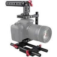 Adorama CAMVATE Camera Cage with Rail Support System for Canon Nikon Sony Panasonic C1386