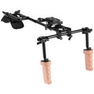 Adorama CAMVATE Shoulder Mount Support with Manfrotto-Style Plate and Dual Wood Handgrip C2267