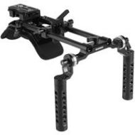 Adorama CAMVATE Shoulder Mount Dual Handgrip Kit with QR Plate and Lens Support C2237