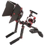 Adorama Came-TV Carbon Fiber Rig Mattebox Shoulder Support Kit for Sony a7 Series, Red A7-RED-5KIT