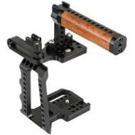 Adorama CAMVATE Half Cage with Wood Top Handle & Mobile Hard Disk T5 Clamp for BMPCC 4K C1968