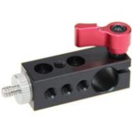 Adorama CAMVATE 15mm Rod Clamp with 1/4-20 Threads and Screw, Red Lever C1095