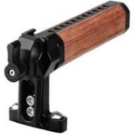 Adorama CAMVATE Top Cheese Handle Wooden Grip with Rod Clamp, Black Knob C1717