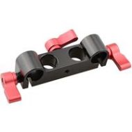 Adorama CAMVATE Offset Railblock Clamp 15mm Right Angel Rod Clamp, Red Knob C1824