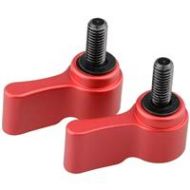 Adorama CAMVATE M5 Male Thread Rotating Knob Adjustable Screw, 13mm Long, Red, 2-Pack C1509