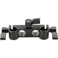 Adorama CAMVATE Offset Railblock Clamp 15mm Right Angel Rod Clamp, Black Knob C1825