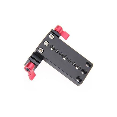  Adorama CAMVATE Tripod Mount Base Plate with 15mm Railblock, Red Knob C1133