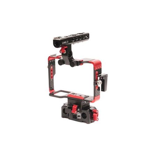  Adorama Came-TV Carbon Fiber Cage with 15mm Rod Base for Sony a7 Series Cameras, Red A7-RED