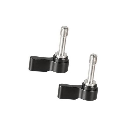  Adorama CAMVATE M6x22mm Ratchet Wingnut Assembly Knob, 2 Pieces, Black C2159