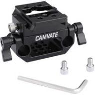 Adorama CAMVATE Manfrotto-Style QR Sliding-in Plate with 15mm Dual Rod Clamp C2288