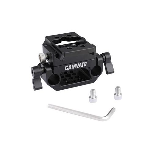  Adorama CAMVATE Manfrotto-Style QR Sliding-in Plate with 15mm Dual Rod Clamp C2288