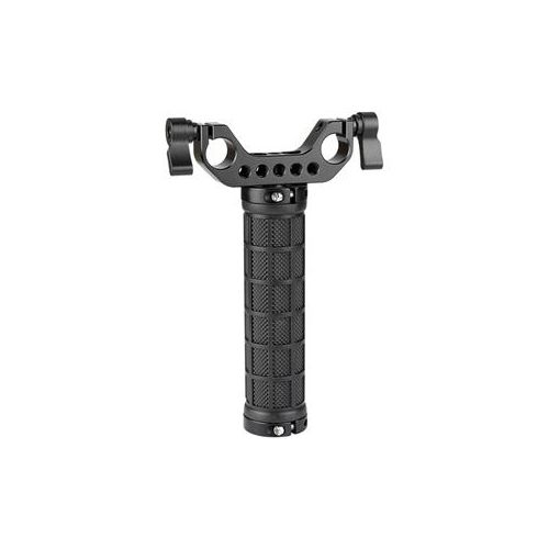  Adorama CAMVATE Rubber Hand Grip with Dual Rod Clamp for Handheld Camera, Black Knob C2090