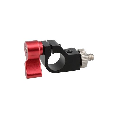  Adorama CAMVATE Single 15mm Rod Clamp with 1/4-20 Thread and Screw, Red Knob C1442