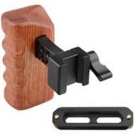 Adorama CAMVATE Right Hand Wooden Handle Grip with Swat Rail Clamp & 2.8 Rail, Rosewood C1535